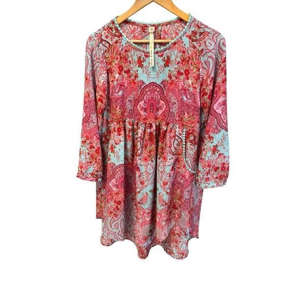 Anthropologie Uncle Frank Paisley Dress Boho Flowy Peasant Lightweight Small - Picture 2 of 8